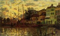 Monet, Claude Oscar - The Dike at Zaandam, Evening
